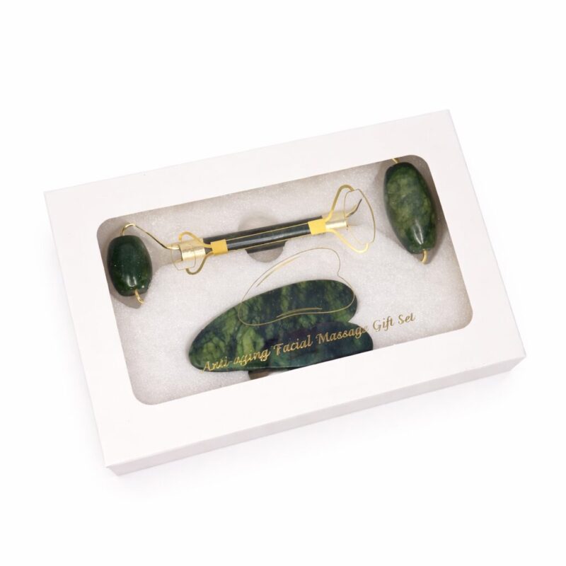 Zestaw Gua Sha + Roller jadeitowy